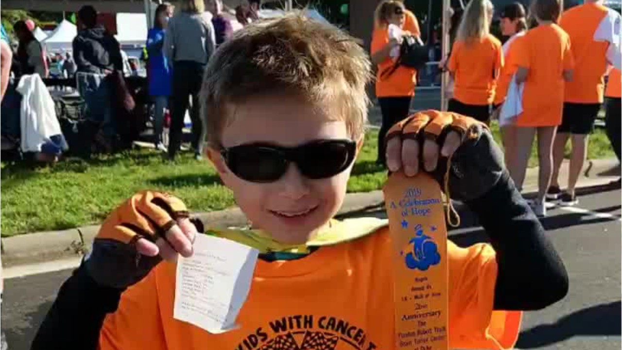 9-year-old runs 120 miles for kids with cancer
