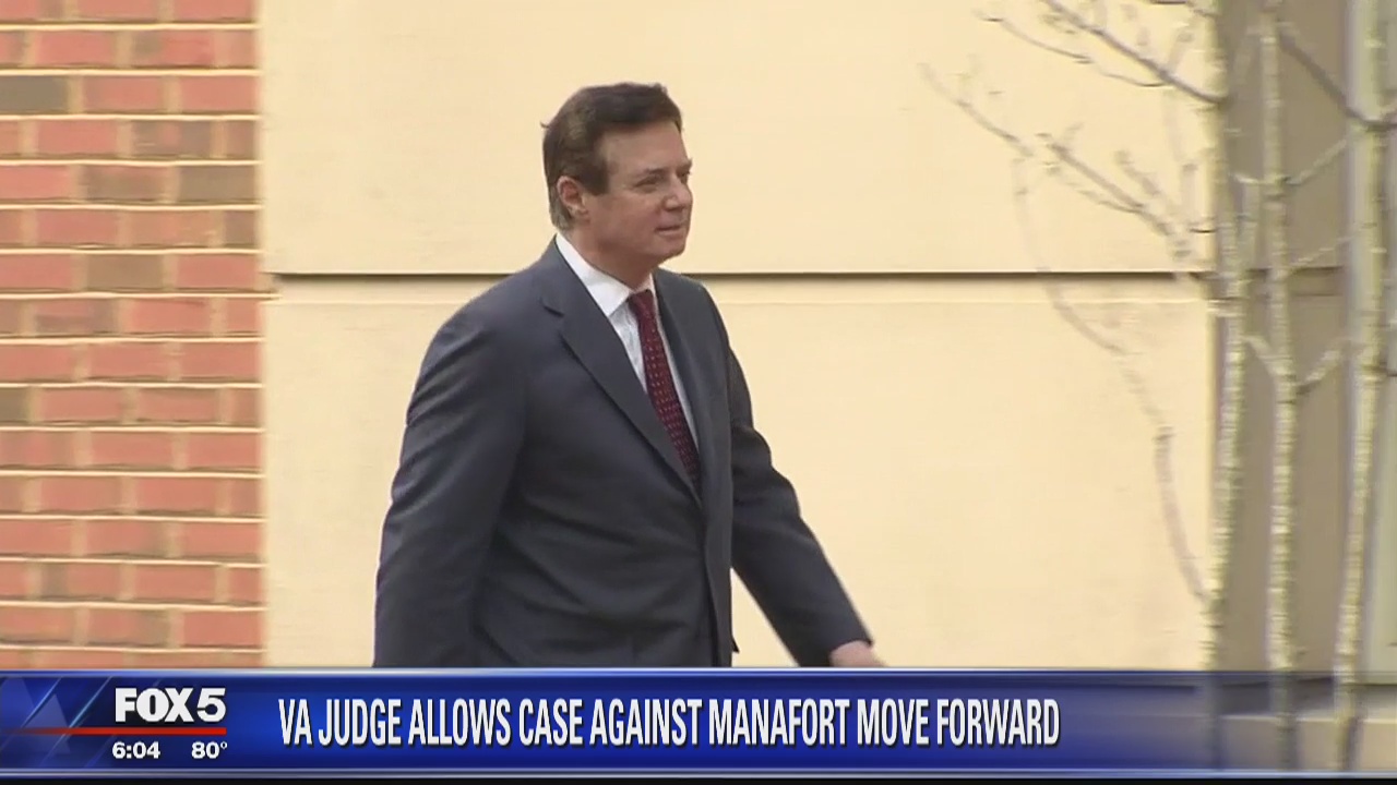 Judge in Virginia lets case against Manafort move forward
