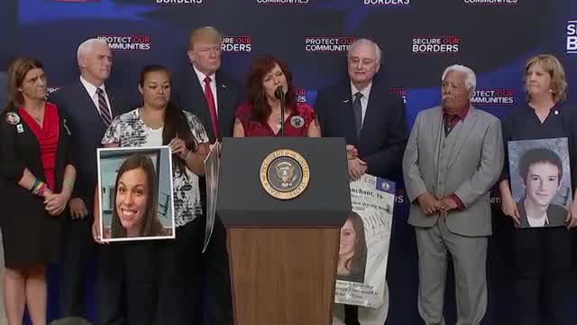 President Trump speaks at event with Angel Families