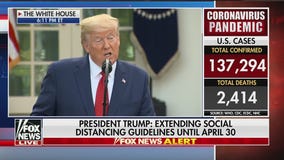 Trump: 'We will be extending our guidelines to April 30th to slow the spread'