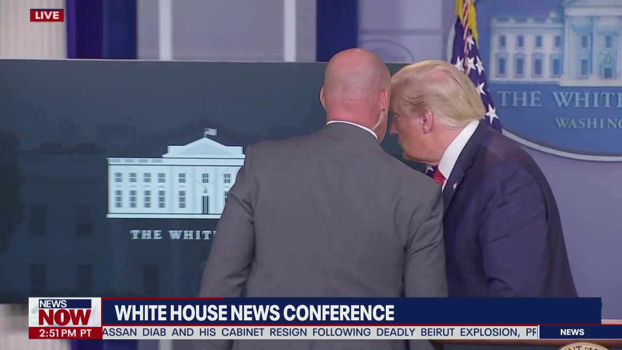 President Trump's news conference interrupted