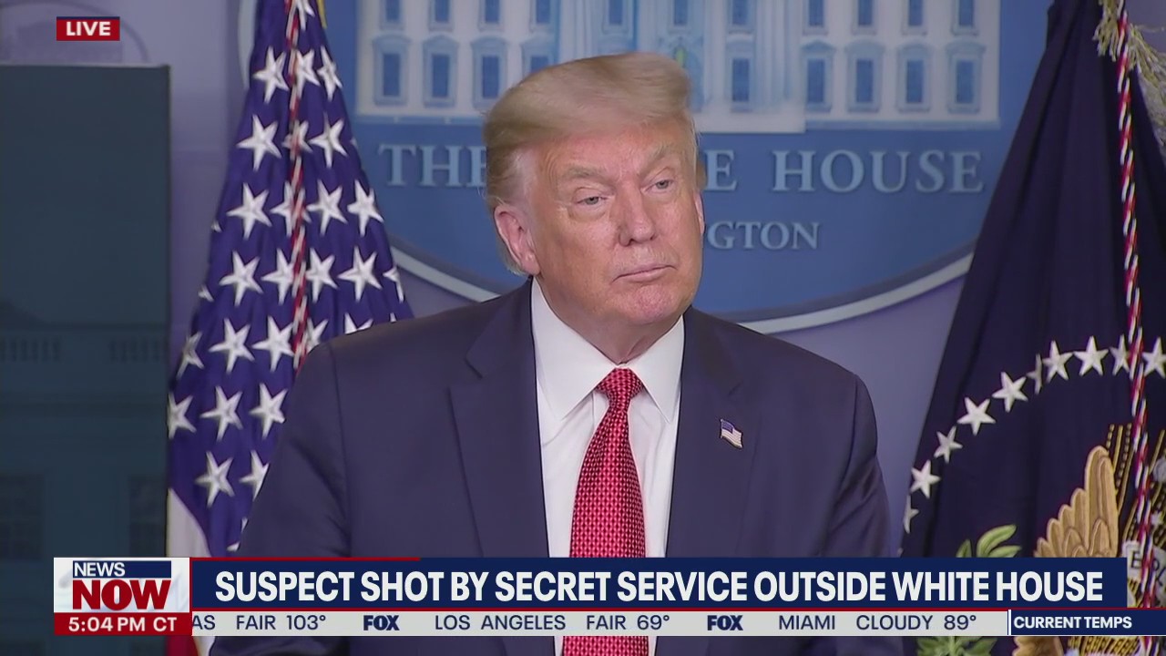 Trump: Suspect shot by Secret Service outside White House, interrupting news conference