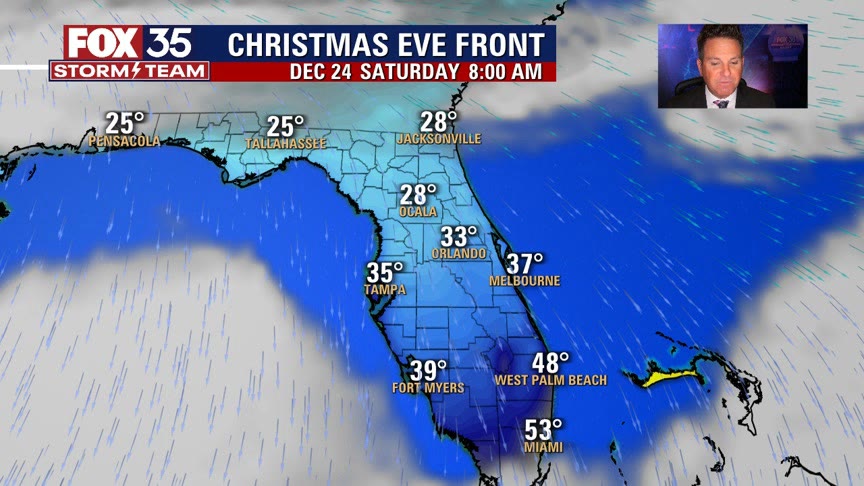 Frost possible in Florida during freezing Christmas weekend