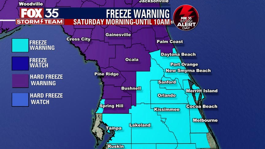 Freeze warnings issued for parts of Florida as winter storm slams U.S.