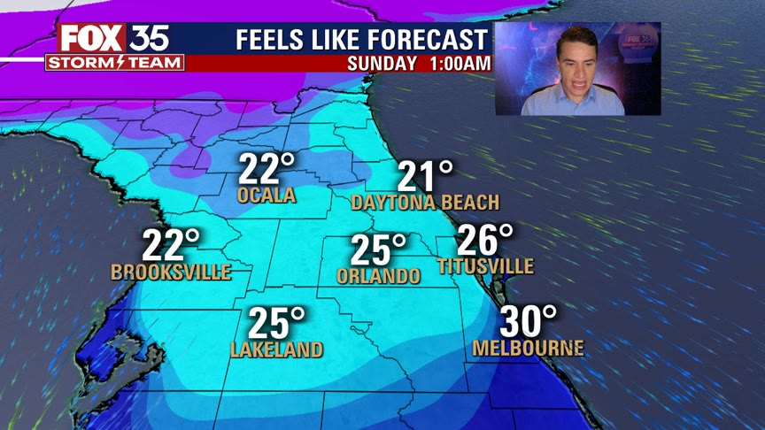 Christmas Eve forecast: Arctic blast brings freezing temperatures to Central Florida