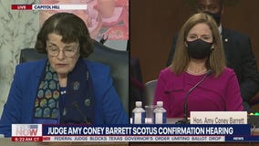 Sen. Dianne Feinstein gives opening remarks during Amy Coney Barrett confirmation hearing