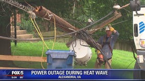 Crews work to restore power to Alexandria neighborhood in triple-digit temps