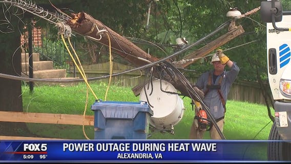 Crews work to restore power to Alexandria neighborhood in triple-digit temps