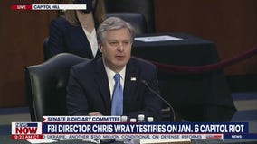 FBI Director Christopher Wray testifies on Jan. 6 Capitol riot