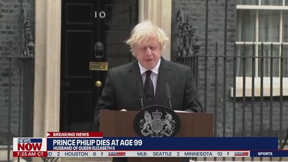 UK Prime Minister Boris Johnson reacts to Prince Philip's death | NewsNOW from FOX