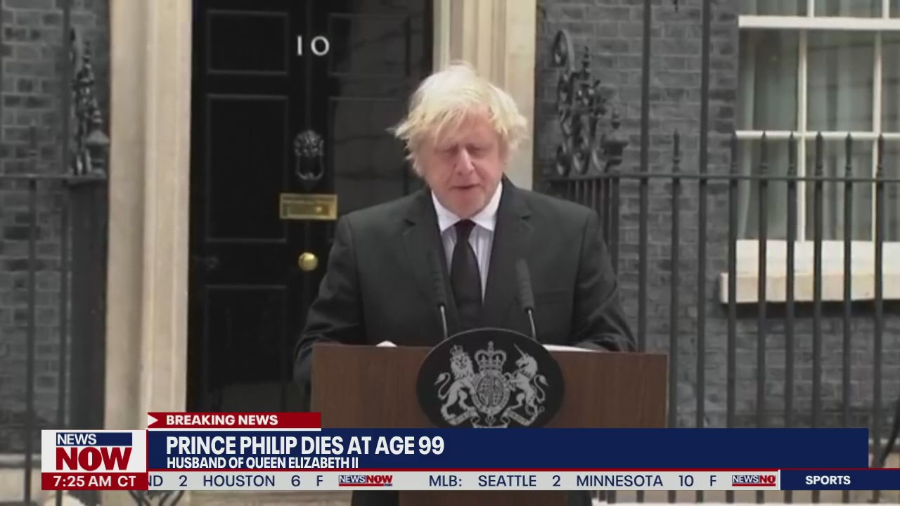 UK Prime Minister Boris Johnson reacts to Prince Philip's death | NewsNOW from FOX