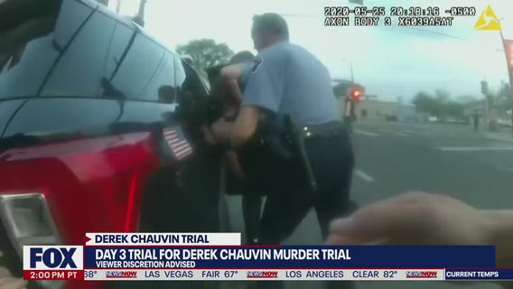 George Floyd: Police bodycam video played in court for jurors, shows full encounter with Derek Chauvin