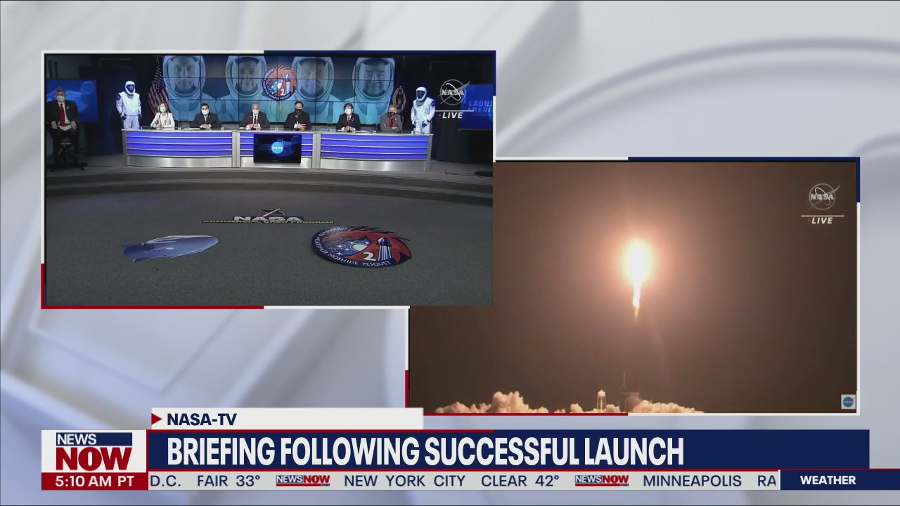 Full briefing following successful launch of astronauts to ISS | NewsNOW from FOX
