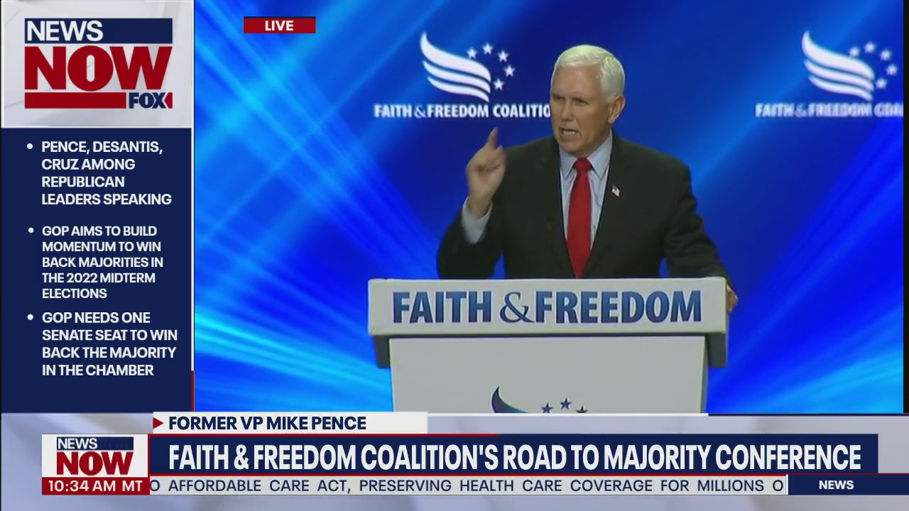 Pence heckled: Former VPs speech disrupted by crowd members at Faith & Freedom summit