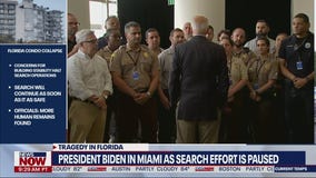 Biden speaks with search crews working at Surfside condo collapse