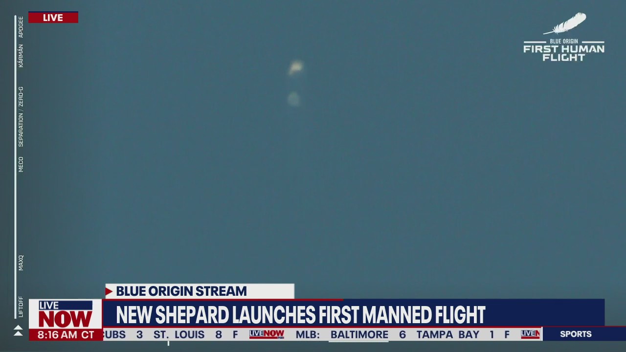 Blue Origin space launch: Bezos, crew celebrate inside New Shepard rocket | LiveNOW from FOX