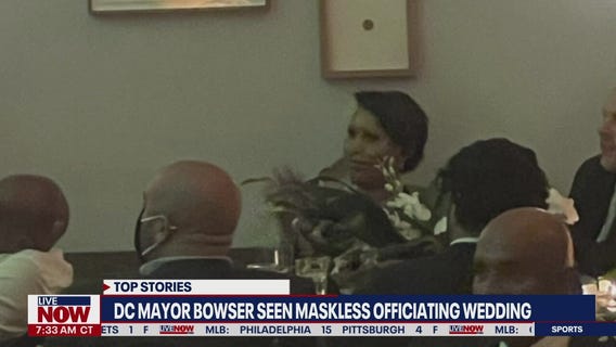 DC Mayor Bowser officiates large wedding after new indoor mask mandate | LiveNOW from FOX
