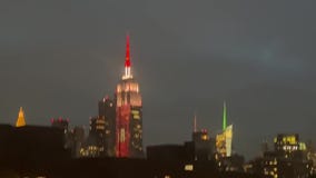 Empire State Building lights up for 'Stranger Things' promotion