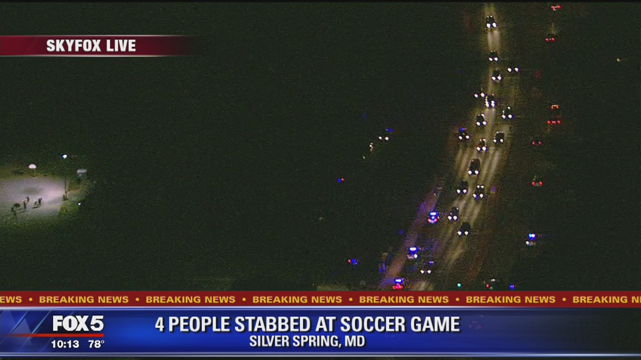 4 people stabbed after soccer game at Montgomery County park, officials say