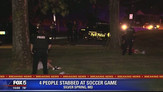 4 people stabbed after soccer game at Montgomery County park, officials say