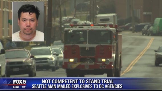 Man accused of mailing explosives to DC-area military bases found incompetent to stand trial