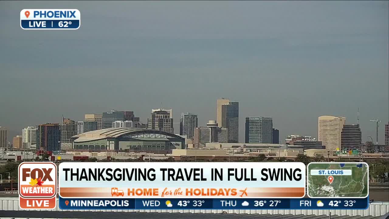 Thanksgiving travel in full swing, weather will have limited impact on flights