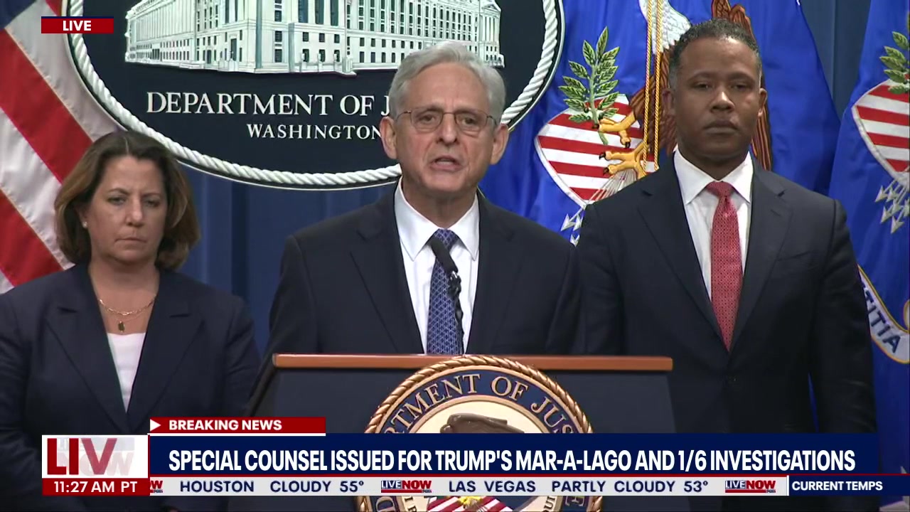 Trump criminal probe: AG Garland announces special counsel for investigation | LiveNOW from FOX