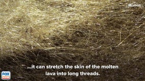 How do volcanoes make 'Pele's Hair'?