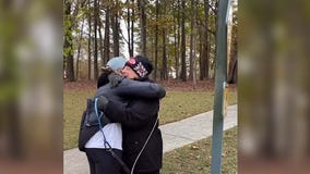 Georgia woman travels 5,000 miles to surprise her parents for Thanksgiving