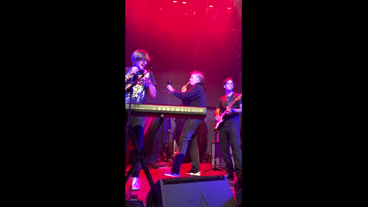 Watch: Will Ferrell joins son's band on stage