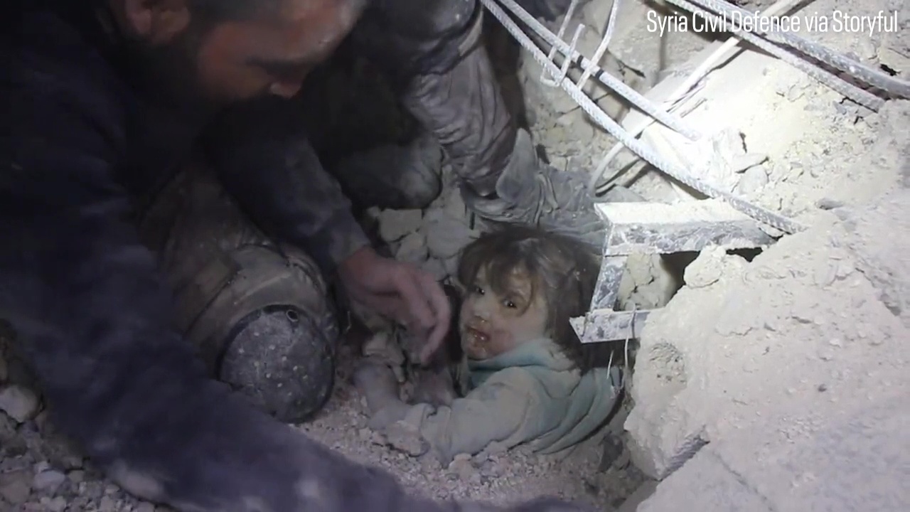 Supercut video of kids being rescued after earthquake