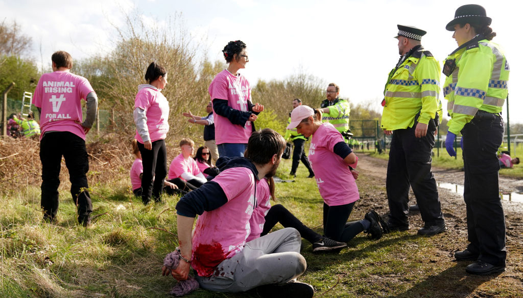 Animal activists arrested at Grand National protest