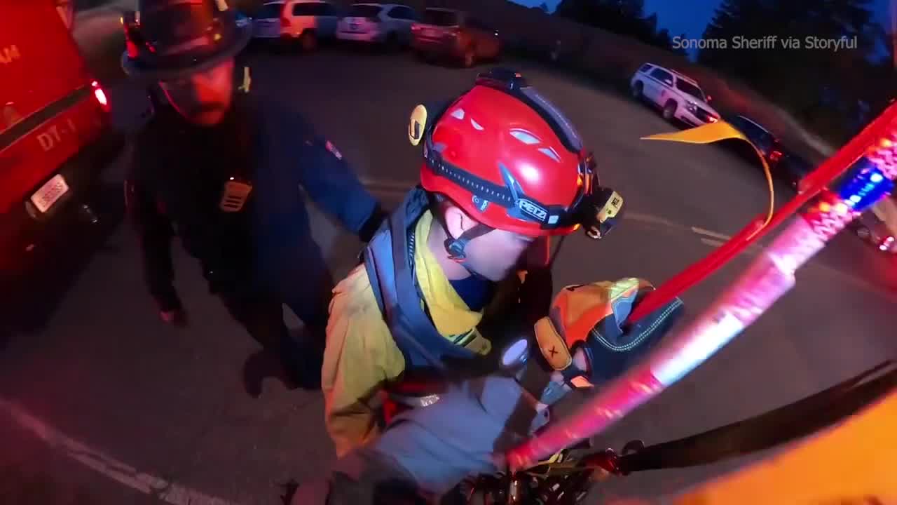 Driver rescued after car goes over cliff in California | LiveNOW from FOX