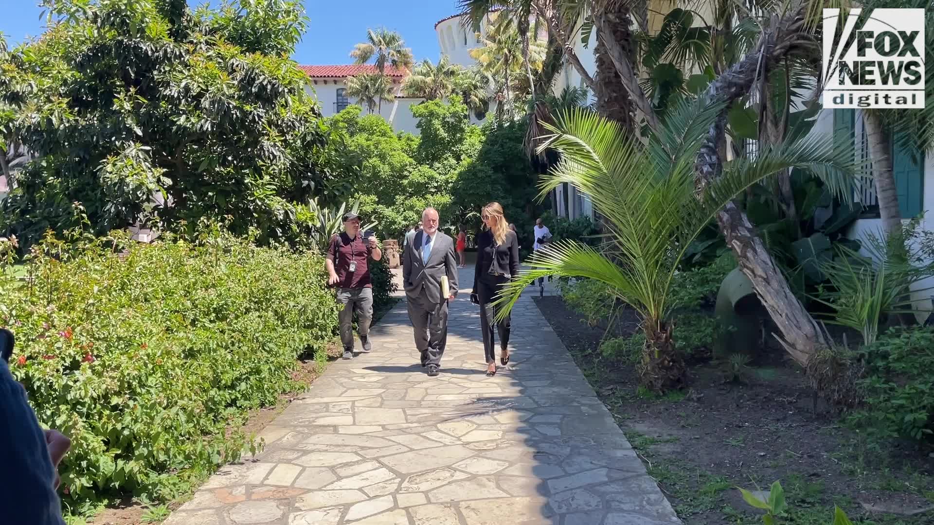 Christine Baumgartner leaves court