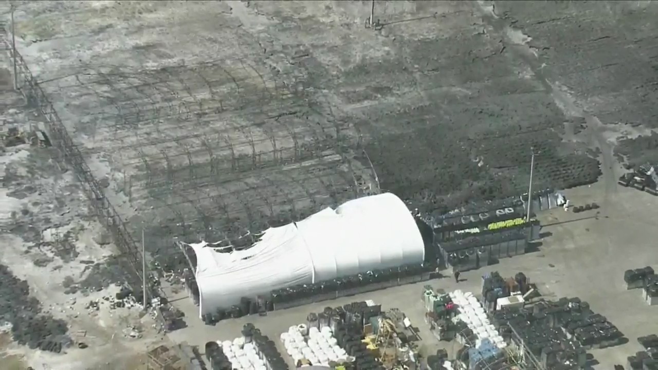 Video shows acres of melted plastic after fire at Kissimmee nursery