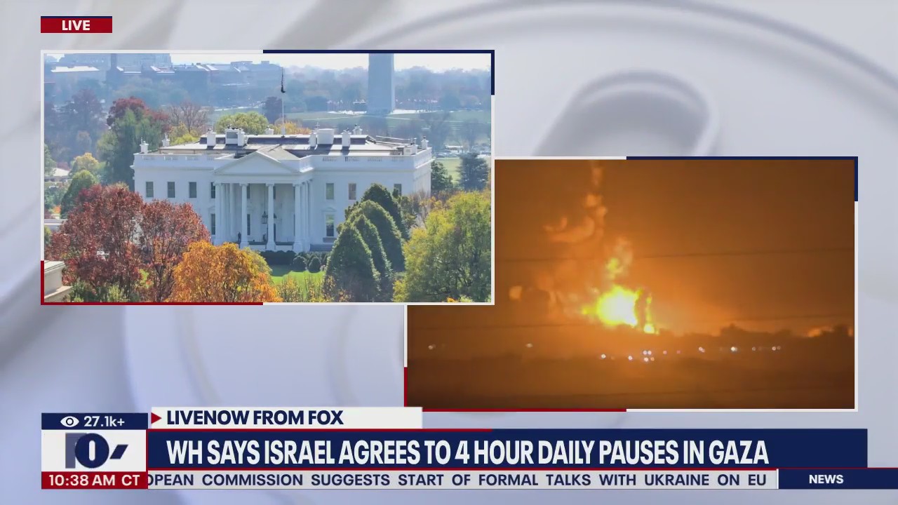 Israel agrees to four-hour daily pauses, WH says