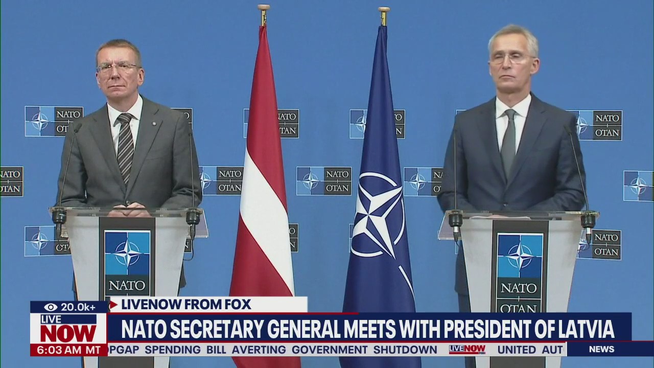 NATO head and Latvian president meet in Brussels