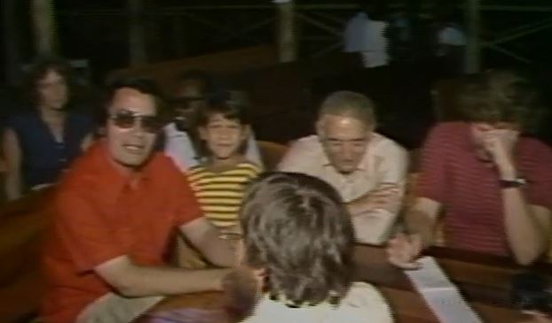 Archival KTVU footage of the five year anniversary of the Jonestown massacre