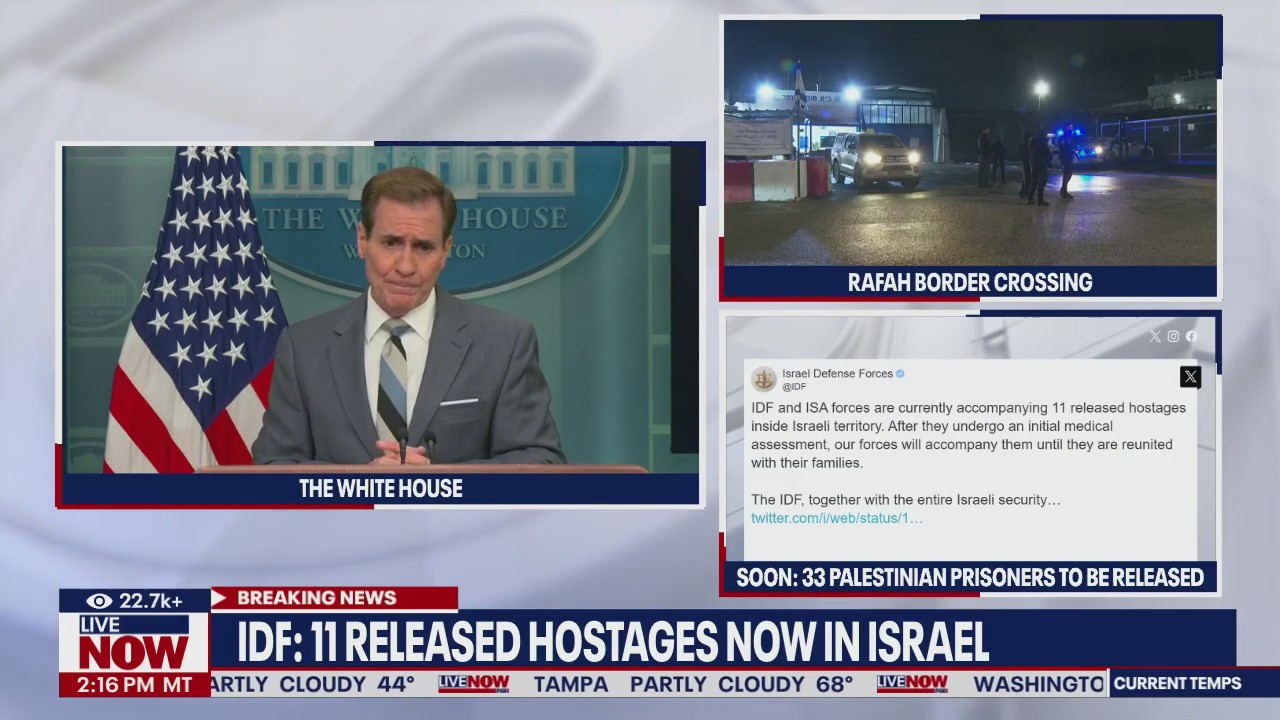 Israel-Hamas war: 11 more hostages released