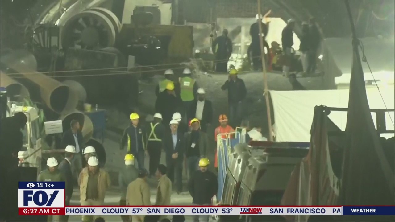 41 construction workers trapped in tunnel