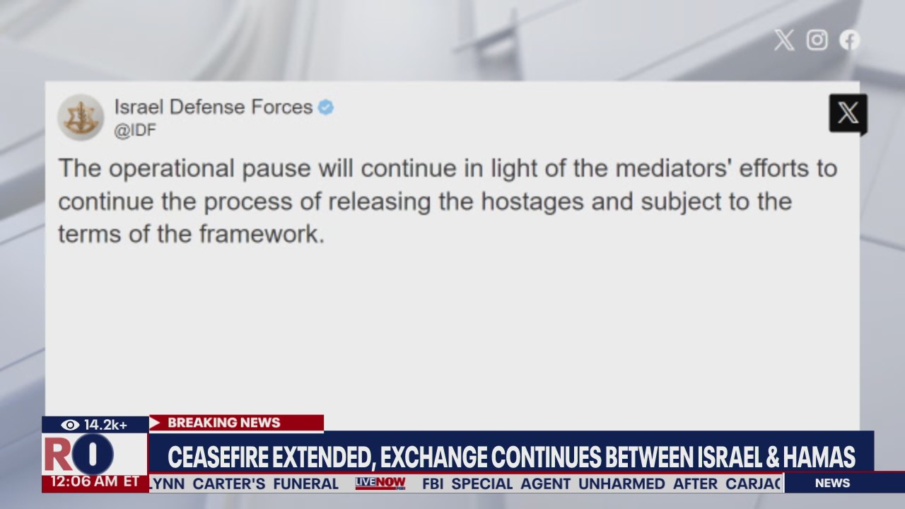 Israel, Hamas extend ceasefire, hostage deal