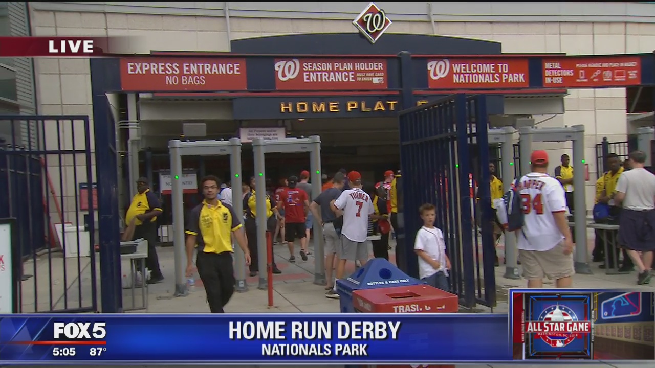 Fans getting ready for the MLB Home Run Derby at Nationals Park