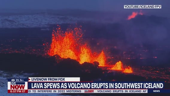 Drone pilot speaks Iceland volcano footage