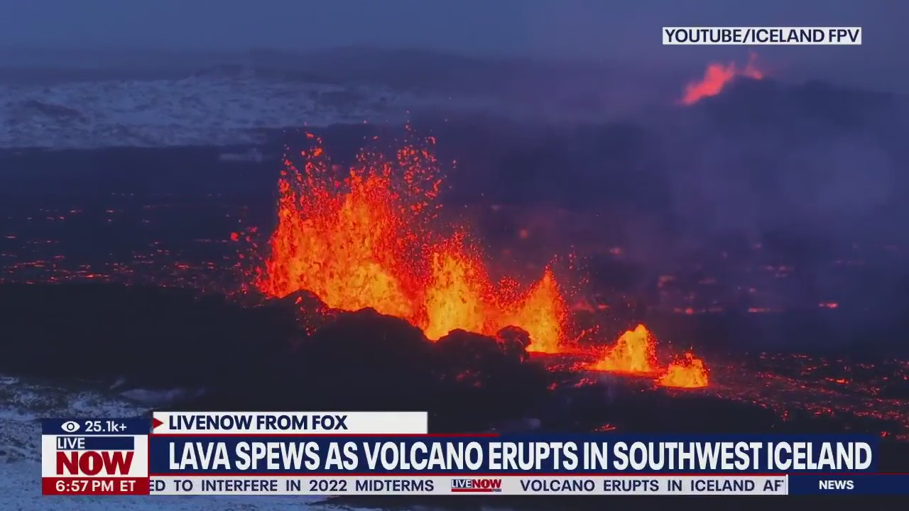 Drone pilot speaks Iceland volcano footage