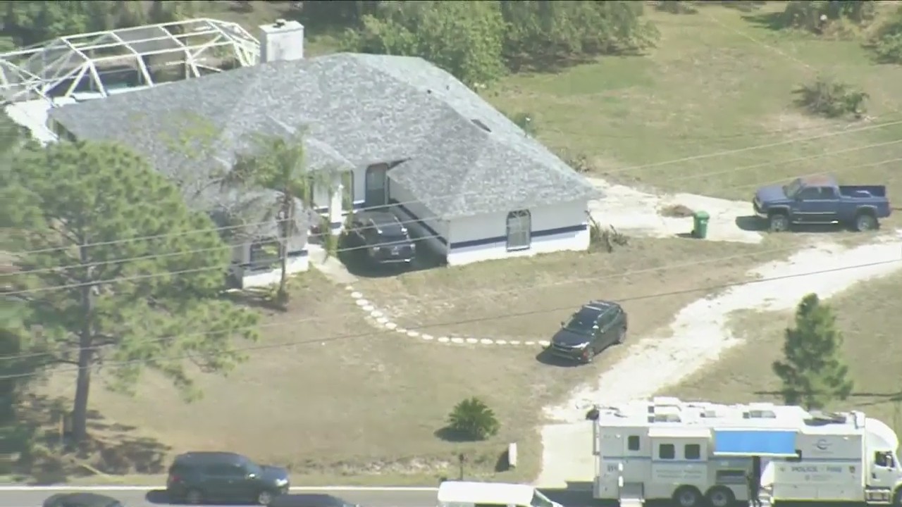 SKYFOX video: Death investigation after 4 people found dead inside Florida home