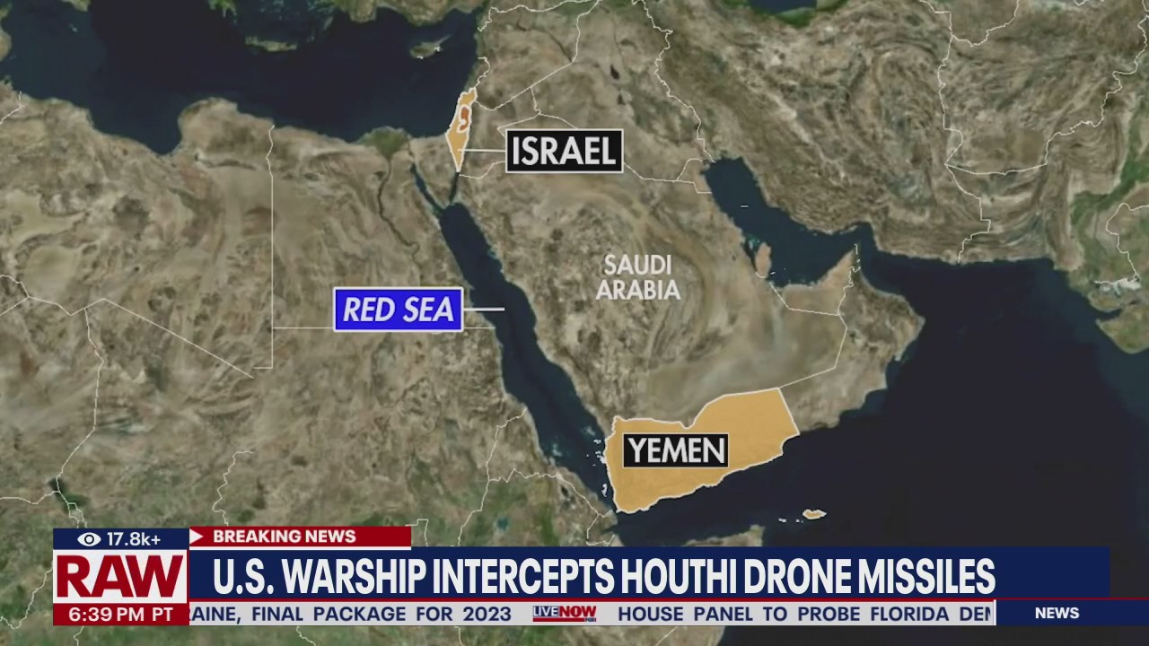U.S. warship shoots down drones, missiles in Red Sea