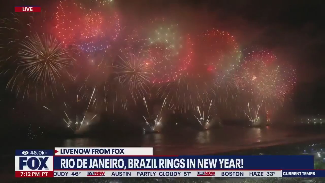 New Years Eve fireworks 2023: Rio de Janeiro beach show