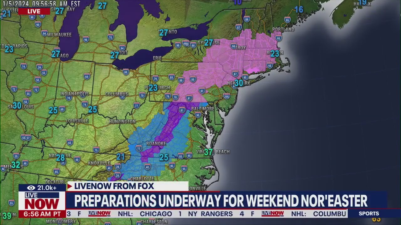 Millions prepare for incoming 'Nor'Easter'