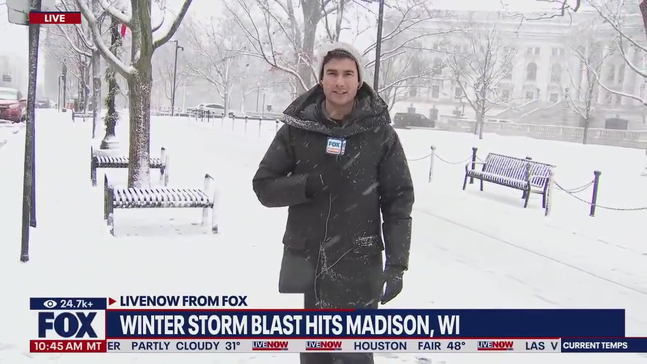Winter storm blasts Madison, Wisconsin