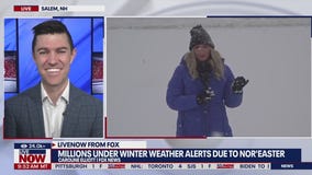 Major snowfall in Salem, New Hampshire